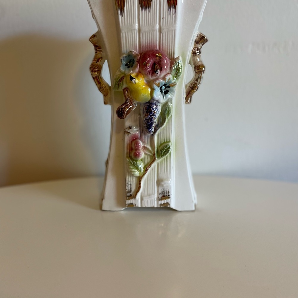 Vintage Tilso porcelain vase. Made in Japan.Has sticker on bottom. Floral design